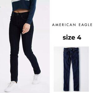 NWT American Eagle Hi-Rise Skinny Jeans Super Stretch Dark Wash Size 4 Regular